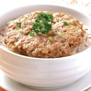 Preserved Chinese Sausage & Steamed Minced Pork w/ Octopus Rice