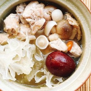 Candied Dates, Snow Fungus, Corn, Chicken Soup