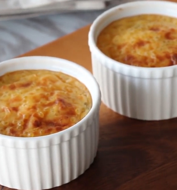 Baked Tapioca Pudding w/ Lotus Paste